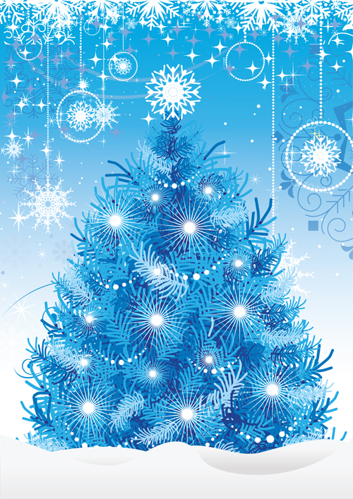 free vector Blue christmas background vector